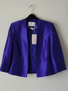 JACQUES VERT ~OCCASION JACKET PURPLE 3/4 SLEEVES ~ SIZE UK 10 BNWT - Picture 1 of 17