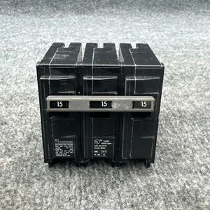 ITE Q315 3 Pole 15A 120/240VAC Plug-In Circuit Breaker Used - Picture 1 of 14