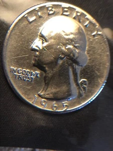 1965 washington quarter,**Transition Quarter****,Wide AM on Rev,no mint mark - Picture 1 of 2