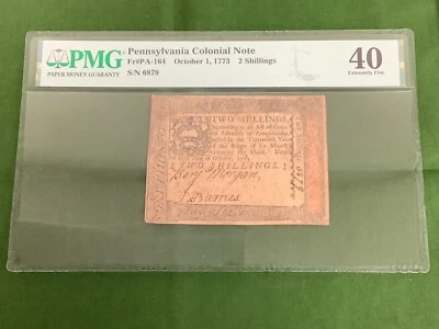 Pennsylvania 2-Shillings US Colonial Currency Oct-1-1773 PCGS 40 FR 164 - Image 1 of 4