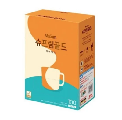 Maxim Supreme Oro 100 Palitos Corea Nuevo Premium Café Instantáneo Mezcla 1 Caja Foto 1 de 4