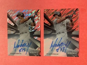 Jose Abreu 2015 Topps High Tek Auto Autograph 2x Card Lot /25 /99 - Picture 1 of 2