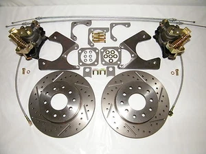 GM 10 & 12 Bolt Rear Disc Brake Conversion Kit Drilled & Slotted Rotors - Picture 1 of 9