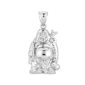 Laughing Buddha Pendant Sterling Silver