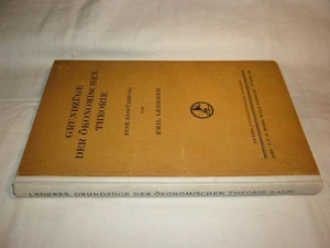 Grundzüge der ökonomischen Theorie. Eine Einführung Lederer, Emil : - Picture 1 of 1