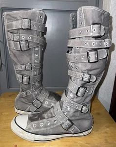 RARE Vintage Converse All Star XX-HI Buckle Womens Size 8.5 Men’s 6.5 Calf Knee - Bild 1 von 10