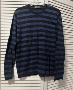 Vince Hemd Herren Large blau grau gestreift Langarm Baumwolle Freizeit Erwachsene - Bild 1 von 7