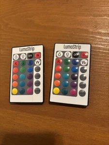 TWO (2) Lumastrip REMOTES for Peel & Stick LED Lights USED UNTESTED EX FS - Picture 1 of 6
