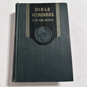 ILLUSTRATED Bible Readings For The Home 1942 RARE MARBLED PAGE ENDS VTG HC - Foto 1 di 16
