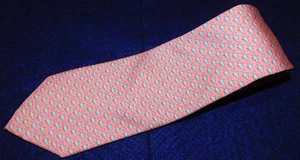 VINEYARD VINES HERGESTELLT IN DEN USA HELLROSA/BLAUE KRAWATTE MIT FISCHMOTIV - NEU MIT ETIKETT - KRAWATTEN. - Bild 1 von 3