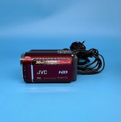 JVC Everio GZ-MG330REK Handheld HDD Camcorder With Charger, Red - Tested - Image 1 of 4