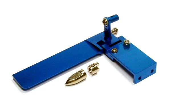 RC Model Ship 95mm Blue Aluminium Cooling R/C Hobby Boat Rudder HR540 - Image 1 of 3