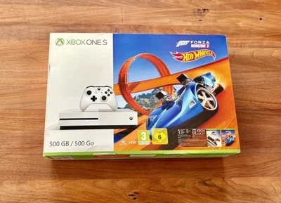 Microsoft Xbox One S (500 GB) Weiß ohne Controller + 6 Spiele - OVP - Bild 1 von 4
