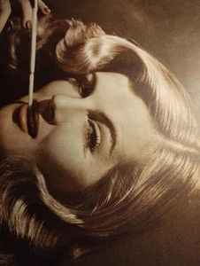 Sk227 Ephemera 1950s film Picture Folded Corinne Calvet - Picture 1 of 1