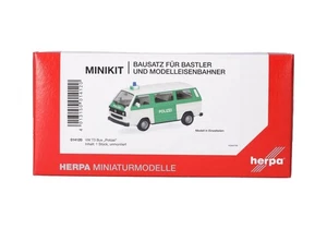 Herpa 014120 MiniKit: VW T3 Bus "Polizei" 1:87 Spur H0 Bausatz Neu - Bild 1 von 4