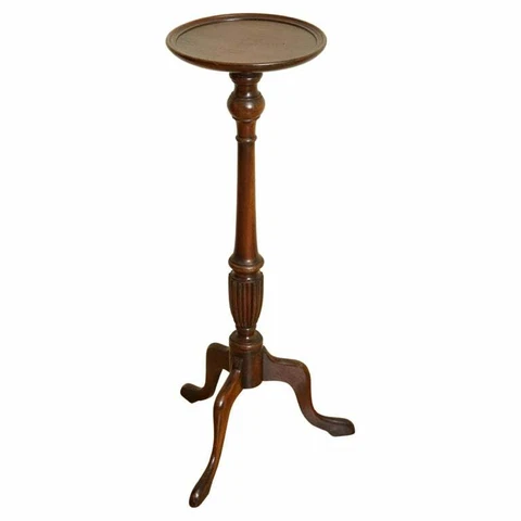 LOVELY TALL ANTIQUE CARVED VICTORIAN PEDESTAL PLANT DISPLAY STAND END TABLE Cover