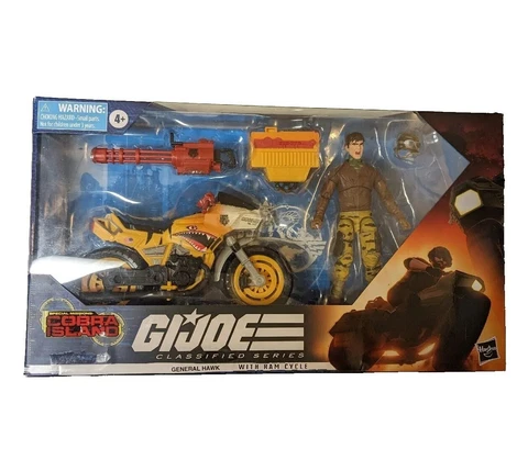 GI Joe Classified 6 Inch Custom Figure General Hawk Tiger Force With Ram Cycle Cover