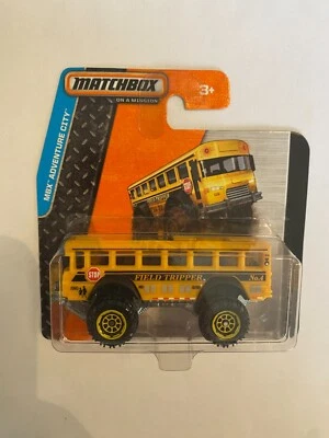 2013 MATCHBOX MBX ADVENTURE CITY FIELD TRIPPER YELLOW BUS - 96/120 - Image 1 of 3