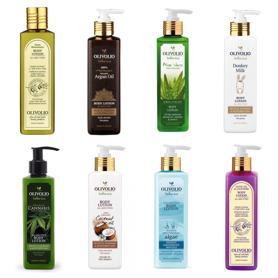 Olivolio Bio Körperlotion Eselsmilch Body Lotion Argan Aloe Kokos Lavendel Olive