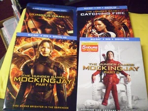 (4) The Hunger Games Blu-Ray/DVD Lot: All 4 Hunger Games   Jennifer Lawrence - Picture 1 of 1