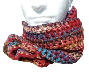 Herren Hipster Infinity Schal Kutte Handarbeit Dakota Camo Braun Rot Blau Boho OS - Bild 1 von 8