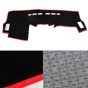 Non-Slip Dash Mat Cover Black with Red Edge for 2005 ~ 08/2015 Toyota Hilux - Picture 1 of 5
