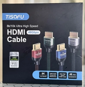 TiSofu 8k/10k Ultra High Speed HDMI Cable 48 Gbps NEW SEALED - Picture 1 of 2