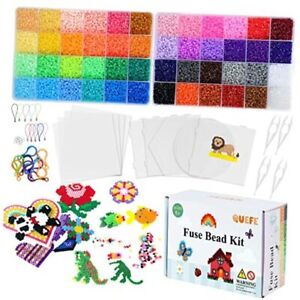  25000 Mini Fuse Beads Kit, 2.6mm Beads, Tiny Melty Beads in 48 Colors for 