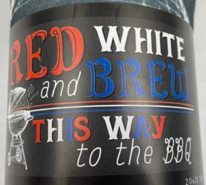 Multy Mats 20 x 31.5in  " Red White and Brew"  Multipurpose Mats - Picture 1 of 7