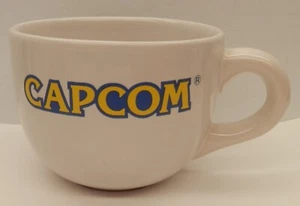 Rare CAPCOM Logo Large Coffee/Soup Mug White - Bild 1 von 4