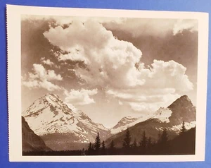 Tarjeta postal Mount Jackson & Mount Fusilade Glacier NP MT BW Ansel Adams tarjeta artística - Imagen 1 de 2