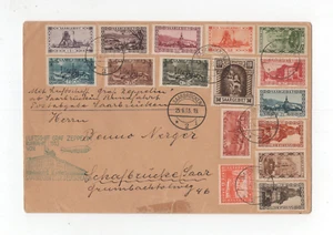 1933 Saarland Zeppelin LZ 127 Saarlandflight Roundtrip great cover SI# 218 A - Picture 1 of 2