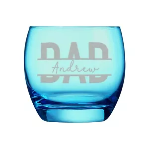 Personalised Dad's Coloured Whisky Glass, Fathers Day Gift - Picture 1 of 10