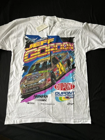New Vintage NASCAR Jeff Gordon t shirt large Perfect Condition Graphic Cover