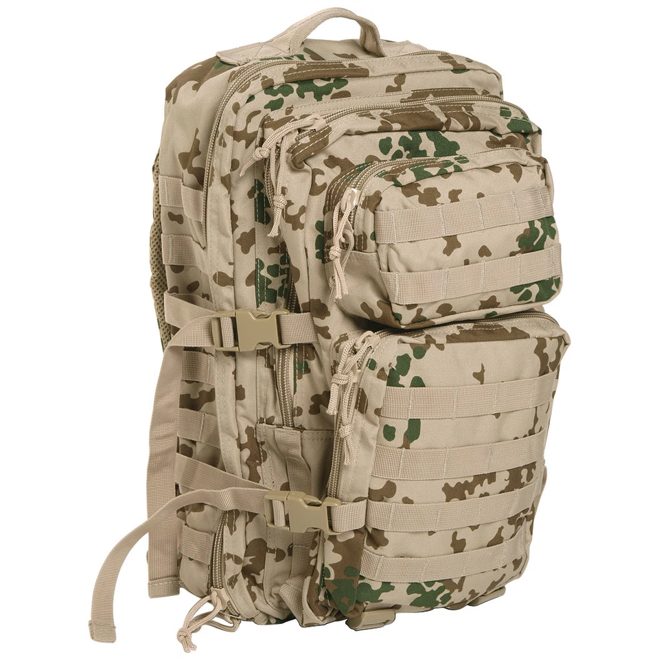 MIL-TEC Tactical Backpack Combat MOLLE Rucksack US Assault Pack 36L German Tropical Camo