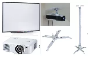 66" SMART BOARD SB660 + HDMI PROJECTOR + CEILING MOUNT COMPLETE PACKAGE - Picture 1 of 1