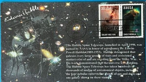RRAGS Colorprint 3384-8 Hubble 5 Space Stamps on 2 Covers - Picture 1 of 2