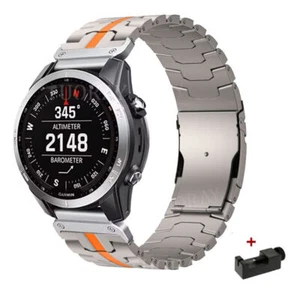 Quick fit Titanium Metal Watch Strap Band For Garmin Fenix 8 51mm 7X 6X 5X 3 HR - Picture 1 of 26