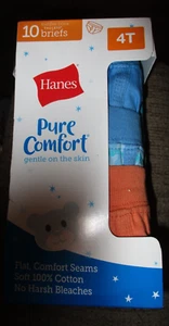 Calzoncillos Hanes 10 Pure Comfort Tag Less talla 4T - Nuevos - Imagen 1 de 2