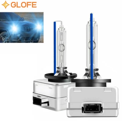 D1S HID Xenon Headlight Light Bulbs OEM Replacement For BMW Audi VW 8000K Blue - Image 1 of 4