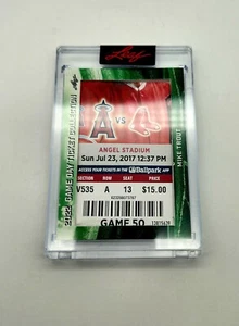 2022 Game Day Ticket Collection- Mike Trout Game 50 Leaf - Angels vs Red Sox - Picture 1 of 2
