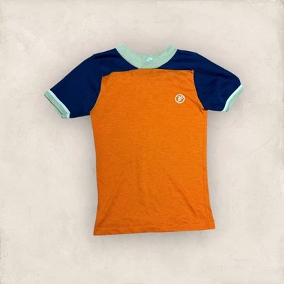 RARE Vintage 70s Bruce Jenner Kids Orange T-Shirt Short Sleeve Ringer Tee - Image 1 of 4