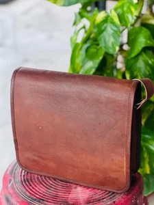 Bolso Mensajero Hecho a Mano de Cuero Atractivo para Laptop Raro Para Hombre Maletín Cartera - Imagen 1 de 6