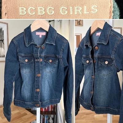 BCBG GIRLS BLUE DENIM JACKET SIZE 7 - Image 1 of 4