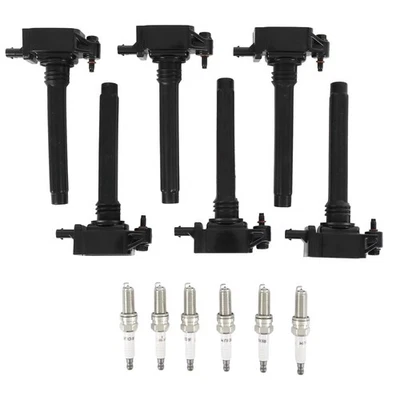 For Jeep For Chrysler 6PCS Ignition Coil & Iridium Spark Plug black brandnew - Image 1 of 4