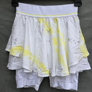 Lululemon Court Yellow White Rival High-Rise Skirt w/ Extended Liner Size 4 - Picture 1 of 4