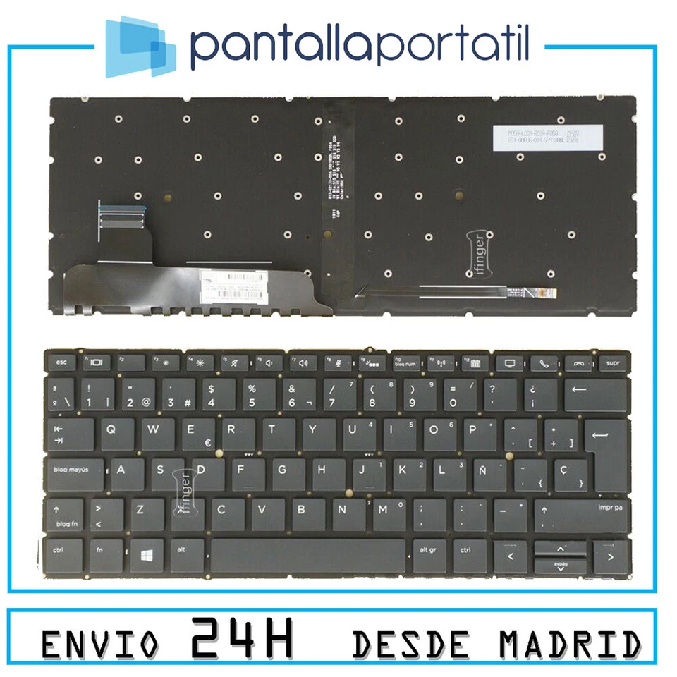 Teclado Español para HP EliteBook x360 830 G5 G6 Backlit IFINGER - Imagen 1 de 1