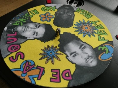 DIGGIN CRATES De La Soul Three Feet 7" Turntable Slipmat Vinyl Record DJ Portablist Hip Hop
