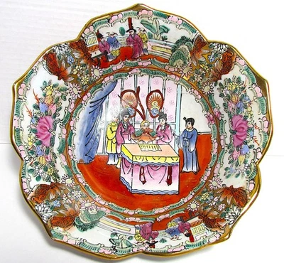 ANTIGUO CUENCO DE LOTO ROSA FAMILIAR CHINA 4X10" Foto 1 de 3