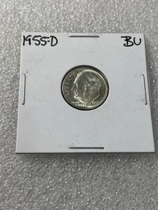 Moneda de diez centavos 1955 D Roosevelt BU sin circular Mint State 90 % plata 10 c Estados Unidos - Imagen 1 de 6